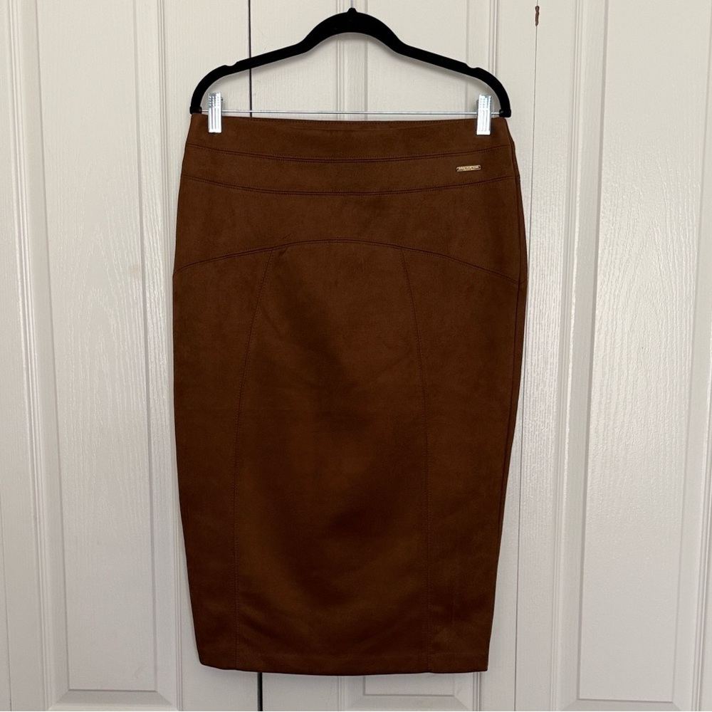 Marc New York Faux Suede Brown Pencil Skirt – Size M